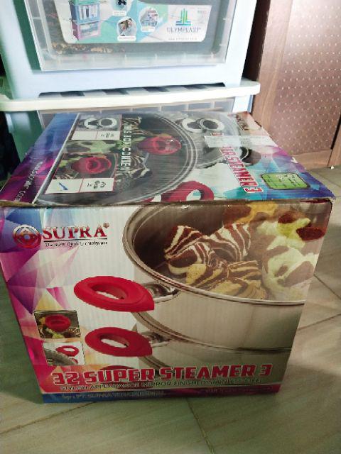 Supra Panci Super Steamer Susun 3 (32cm) Stainless Steel Tebal