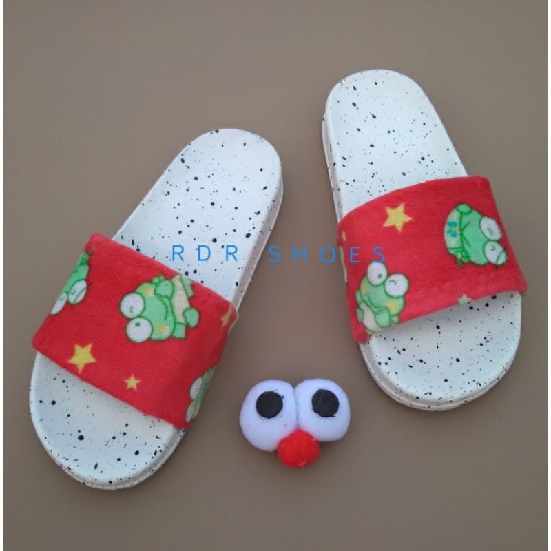 RDR sandal bulu keroppi bisa couple ibu anak