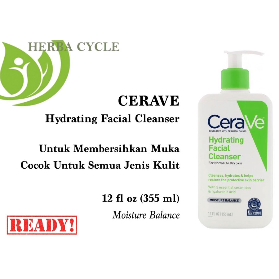 CeraVe Hydrating Facial Cleanser 355ml Pembersih Wajah Hyaluronic Acid