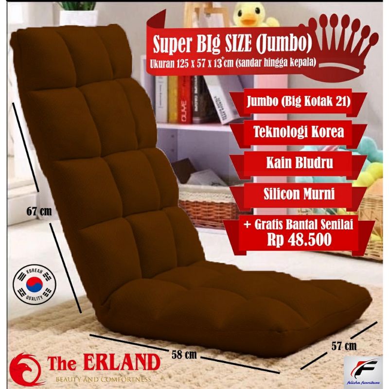 Kursi Lesehan SEDANG / JUMBO The Erland _ Kursi Tintami Jumba 180°