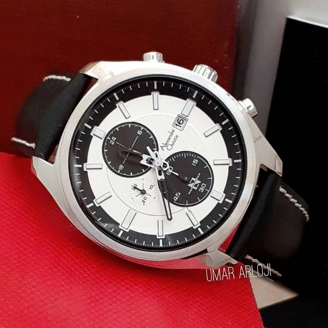 Jam Tangan Pria Alexandre Christie Ac 6550 Mc Nano Ceramic Leather Original