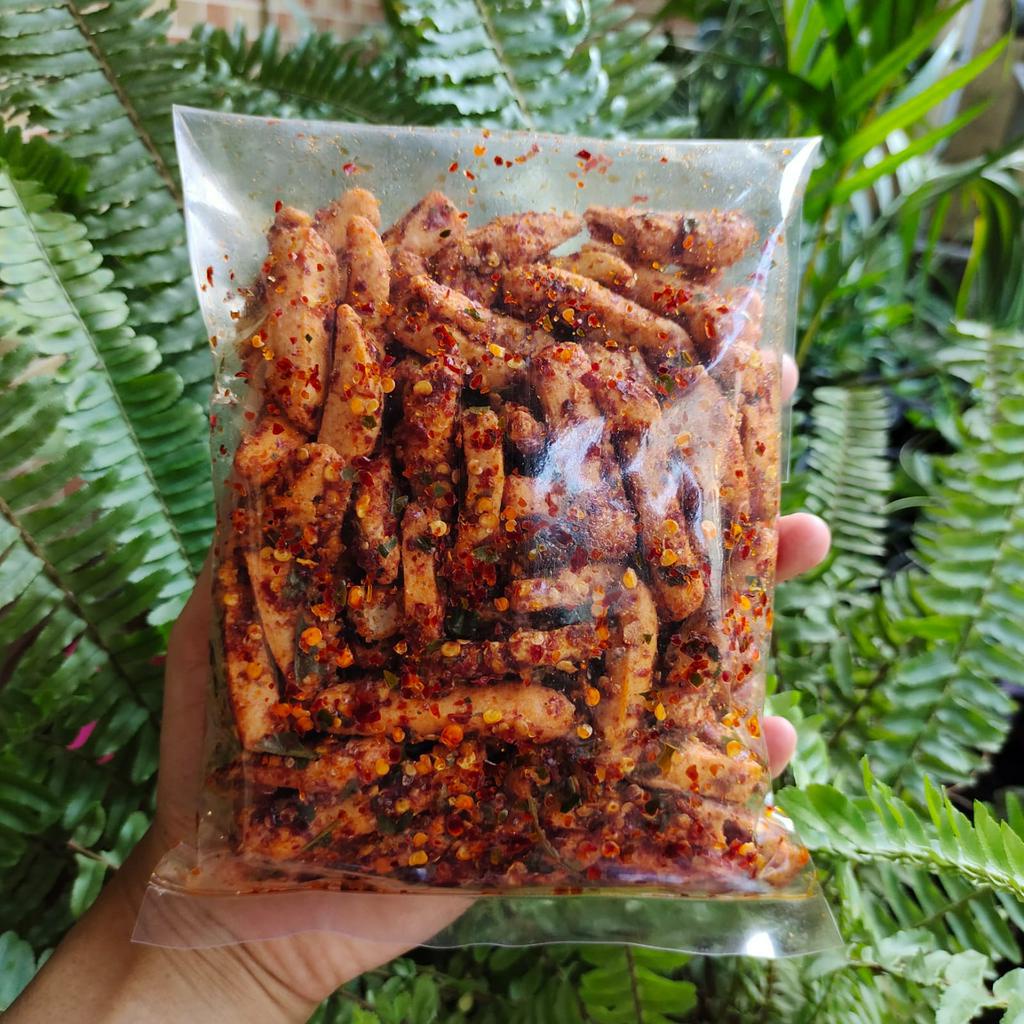 

Basreng Stik Bumbu Basah Daun Jeruk Baso Goreng pedas 200 Gram