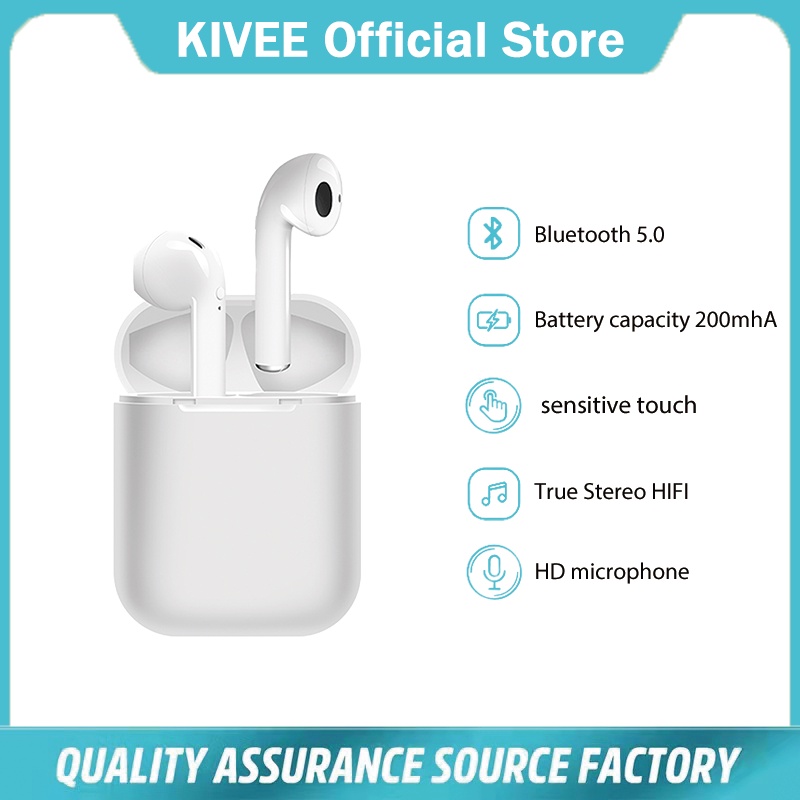 KIVEE TWS Headset Bluetooth 5.0 Earphone Gaming &amp; Music In Ear Noise Cancellation