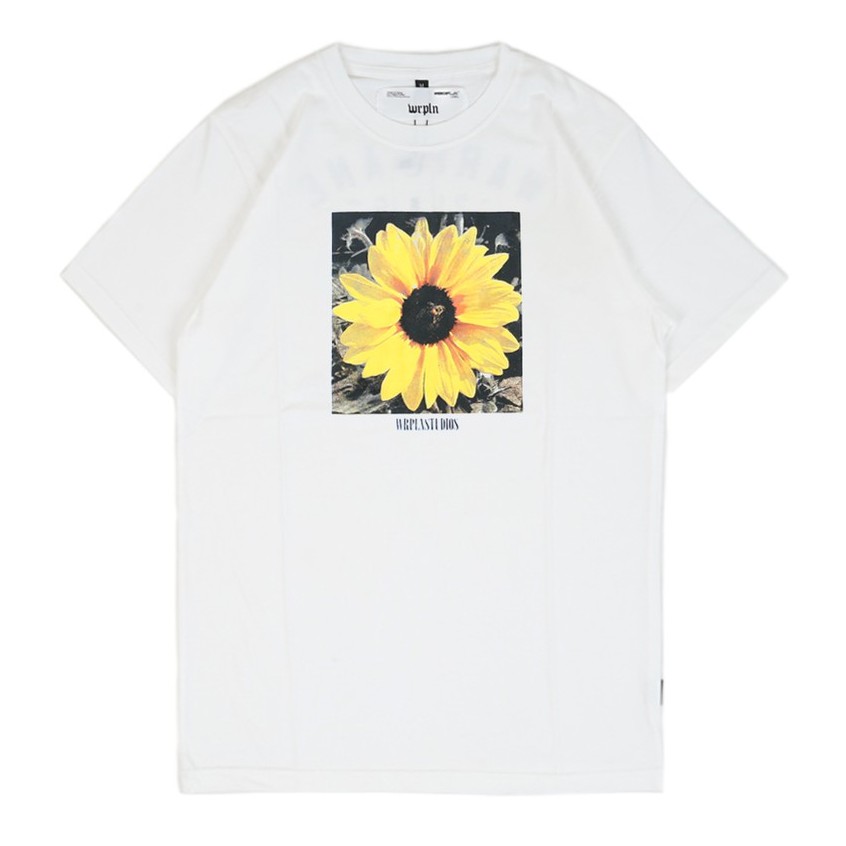 Wrpln  TSHIRT - White SUNFLOWER /Kaos Dewasa/Kaos Pria/ Warplane