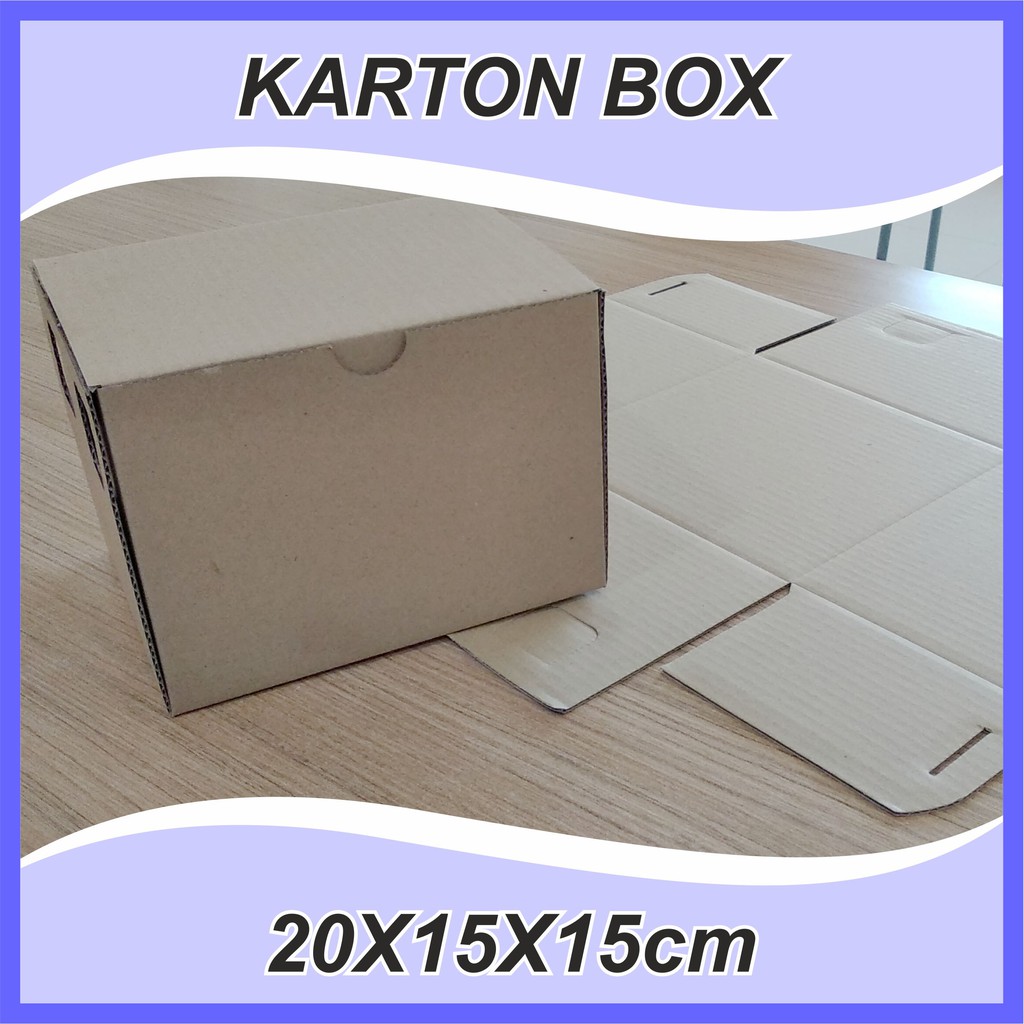 

Karton Box Polos uk 20x15x15 cm BF Kardus Packing Murah Box die cut kotak kue kotak baju aksesoris