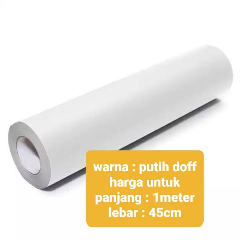 Skotlet putih doff sticker skotlet motor putih doff  Lebar 45cm