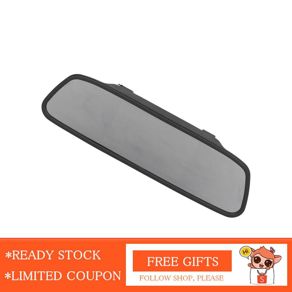 Rearview Mirror Display,Auto Rear View Mirror Car Video Monitor 5inch 2 Input Channels ABS Universal for Car Trunk DC12‑24V 