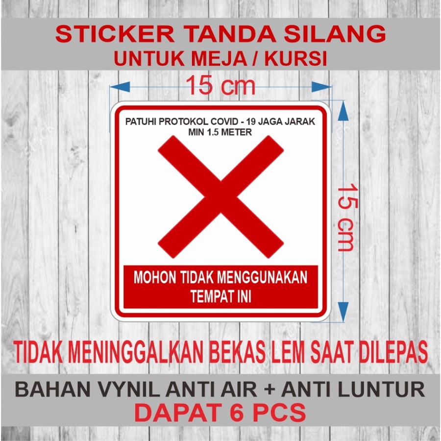 

STICKER VINYL TANDA SILANG JAGA JARAK