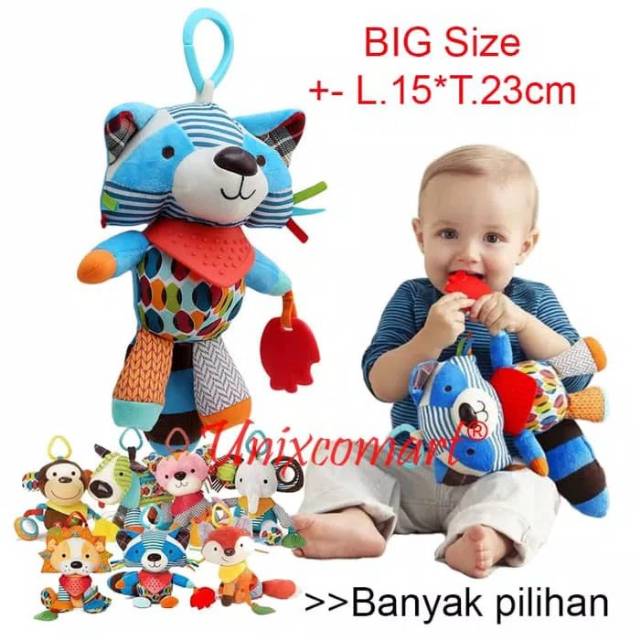 Bandana Buddies Rattle SKK Baby Teether Mainan Boneka Gigitan Bayi