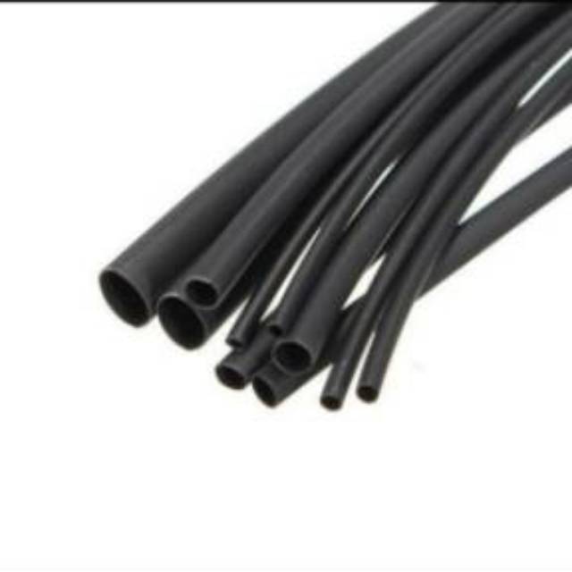 Heat Shrink Tube / Selongsong Bakar / Isolasi Bakar 12mm HITAM (Harga Per Meter)