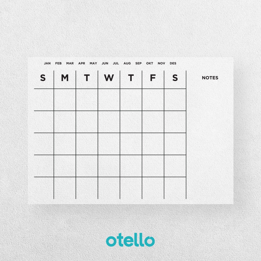 Monthly Planner Akrilik Wall Planner Dinding Schedule Board Jadwal Otello Acrylic Agenda