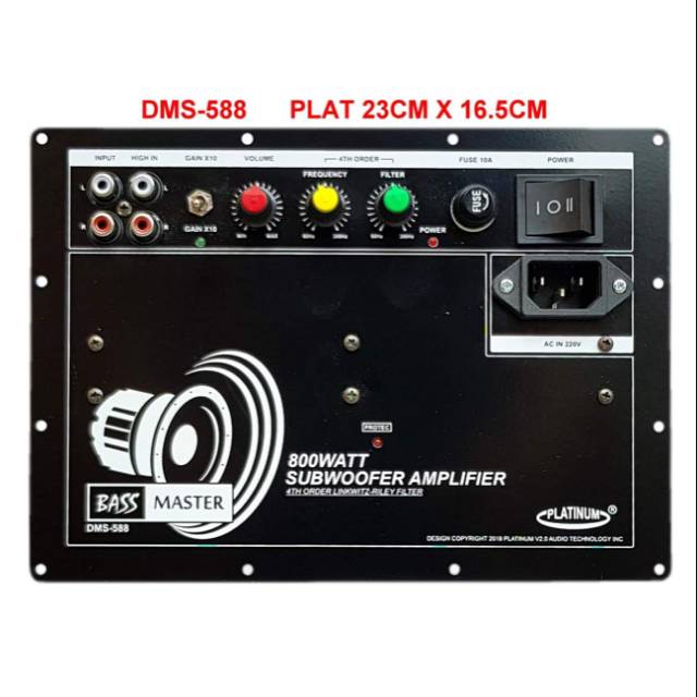 Jual KIT POWER SUBWOOFER PLATE 800W DMS588 Shopee Indonesia