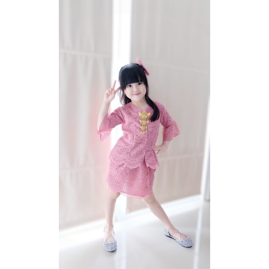 BAJU ANAK MODERN KEBAYA ANAK MILEA BAHAN BROKAT