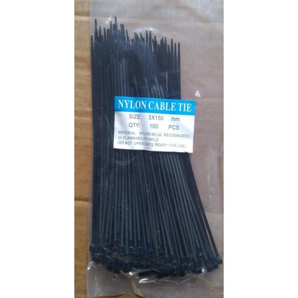 

Kabel Ties Plastik Nylon 3 Mm X 150 Mm Hitam Nivic00 Juara