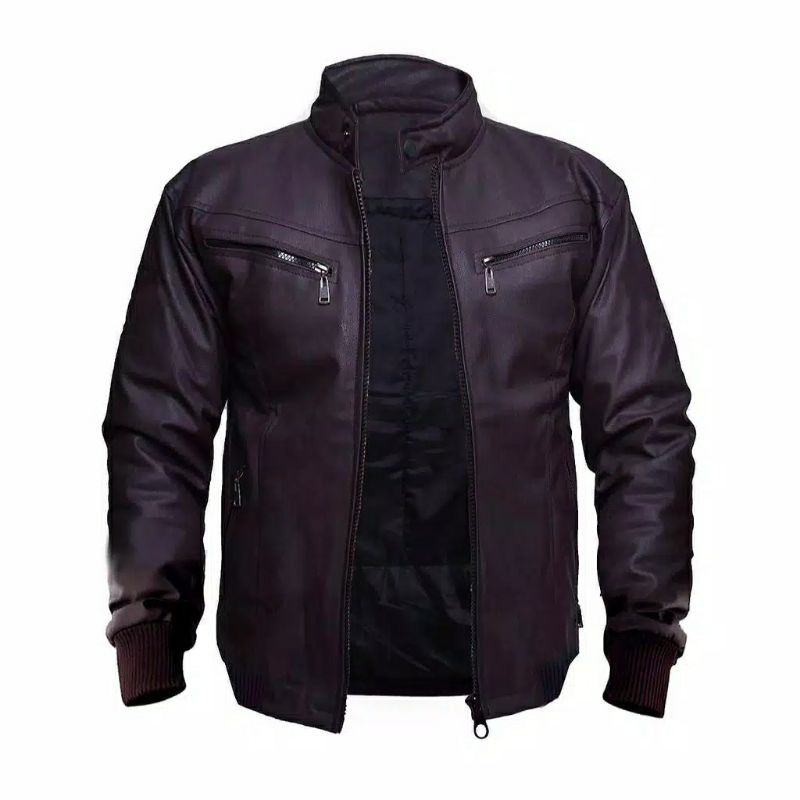 Jaket Kulit Distro BKR041 Premium Pria | Jaket Motor Bikers Touring cowok Laki laki