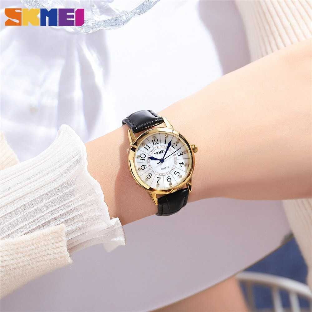 IDN - SKMEI Jam Tangan Analog Wanita Strap Kulit - 1823