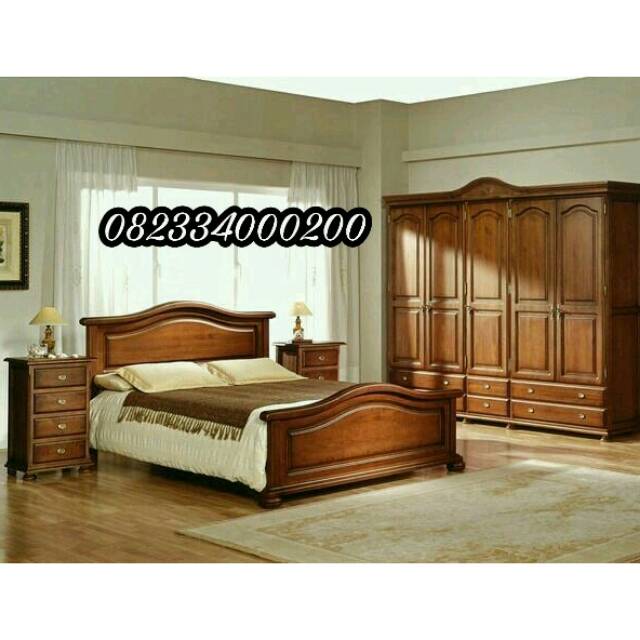 Set Kamar Tidur Jati Minimalis Shopee Indonesia