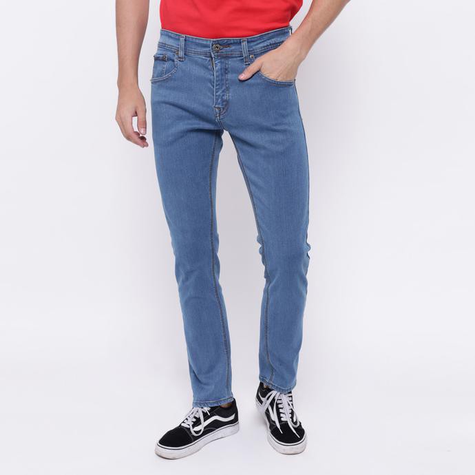 New Product Edwin Celana Jeans  506-37-40 Slim Fit Pria Panjang Biru - Biru, 28 Free Ongkir