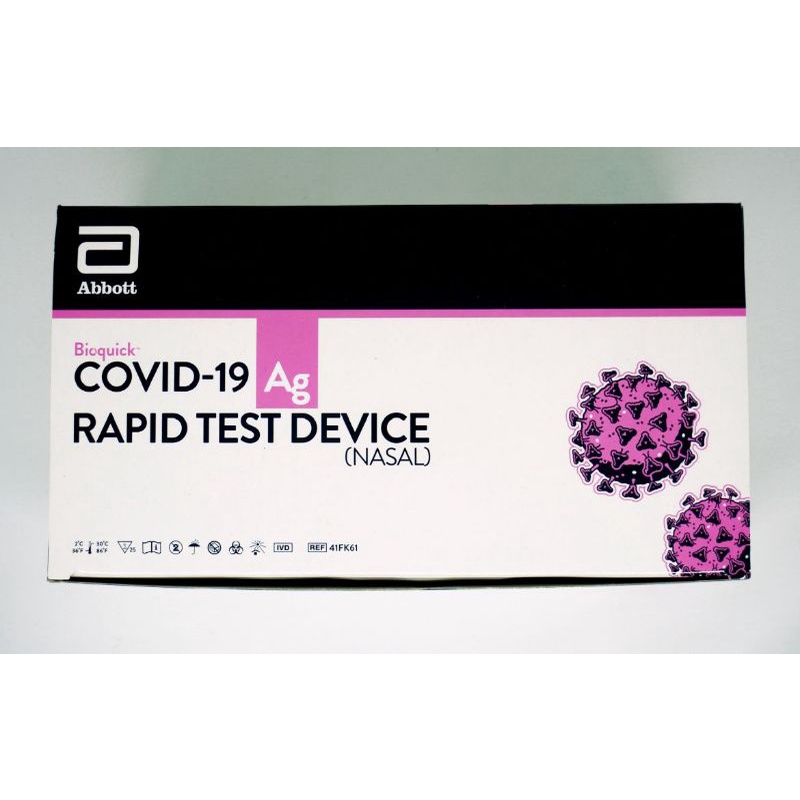 Abbott Nasal Bioquick Antigen Swab Covid 19 Rapid Test Device 1 Box isi 25Pcs Nasal New