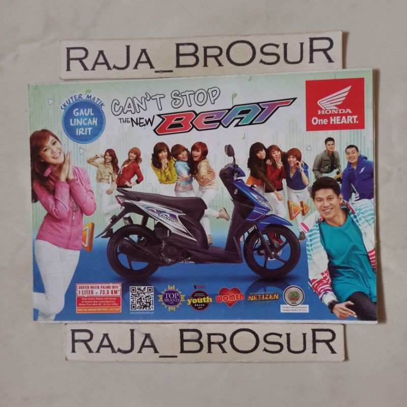 Poster brosur katalog leaflet Honda Beat Karburator Karbu 2012