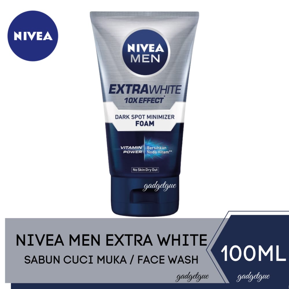 nivea men extra white nivea facial foam 100ML sabun muka pria nivea facial wash sabun cuci muka pria