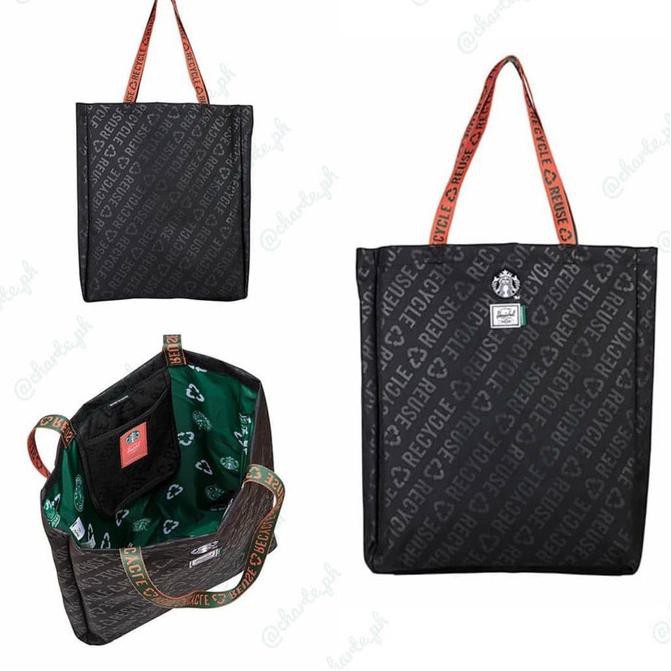 Ready stock tas tote wanita♎ Starbucks x Herschel Tote Bag Limited Edition TasToteKeren