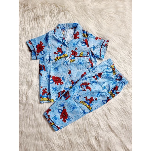 Baju Tidur Piyama Anak 1-5 Tahun Motif Karakter Lucu Kekinian Size M L XL