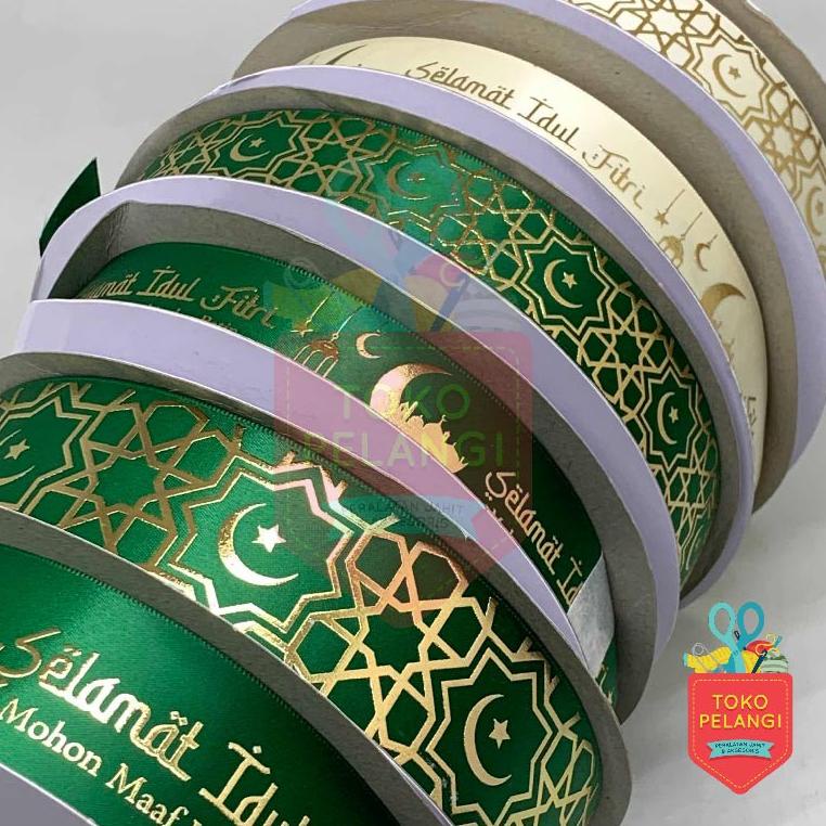 

[KODE PRODUK WV8488] Pita Lebaran Eid Idul Fitri Hijau/Green/Ijo Krem/Cream Emas/Gold Hampers Kado K