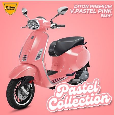 Pilok Diton Premium V.Pastel Pink 9534 400ml Warna Pink Ping Merah Muda Pastel Motor Vespa Cat Semprot Pilox Pylox Warna Kalem Soft