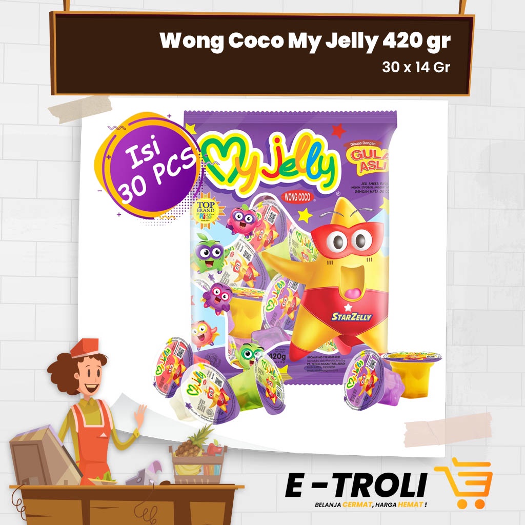 

[ E-TROLI ] »»» Wong coco My Jelly 420gr isi 30pcs