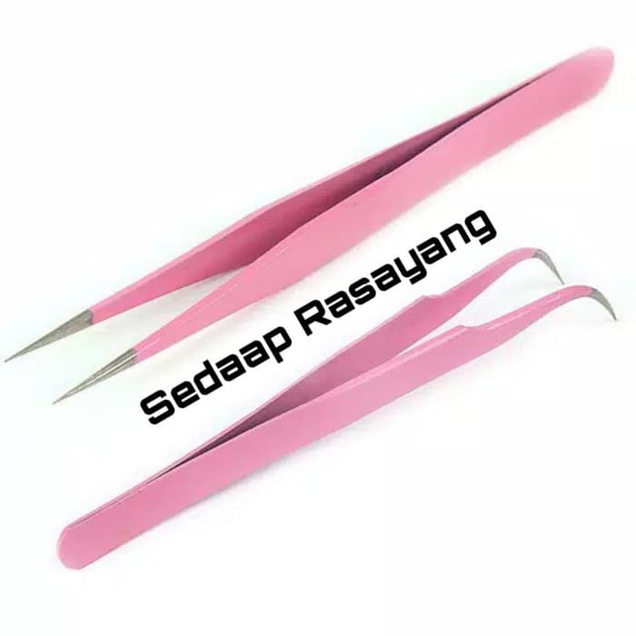 Pinset Bulu Mata Vetus PINK Tweezer Eyelash Extension