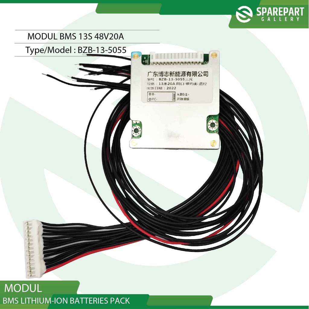 BMS Modul 13S 48V20A BMS for Ebike Lithium ion batteries pack