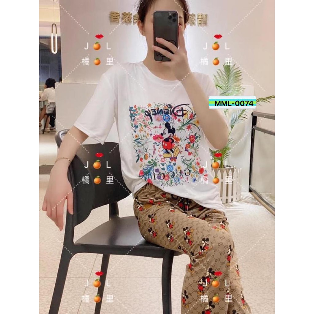 SALE SET STELAN BAHAN IMPORT GUCCI DISNEY MOTIF TERBARU