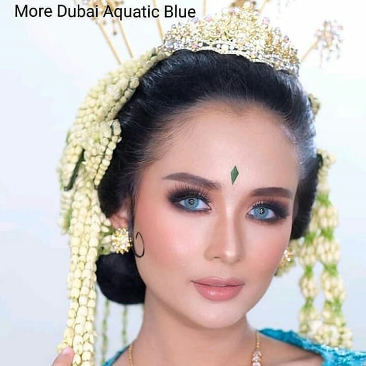 Softlens New More Dubai DIA 14.50mm BLUE GREEN NORMAL &amp; MINUS (-0.50 s/d -3.00) / CTK  PASTEL/Lensa  Kontak/BS