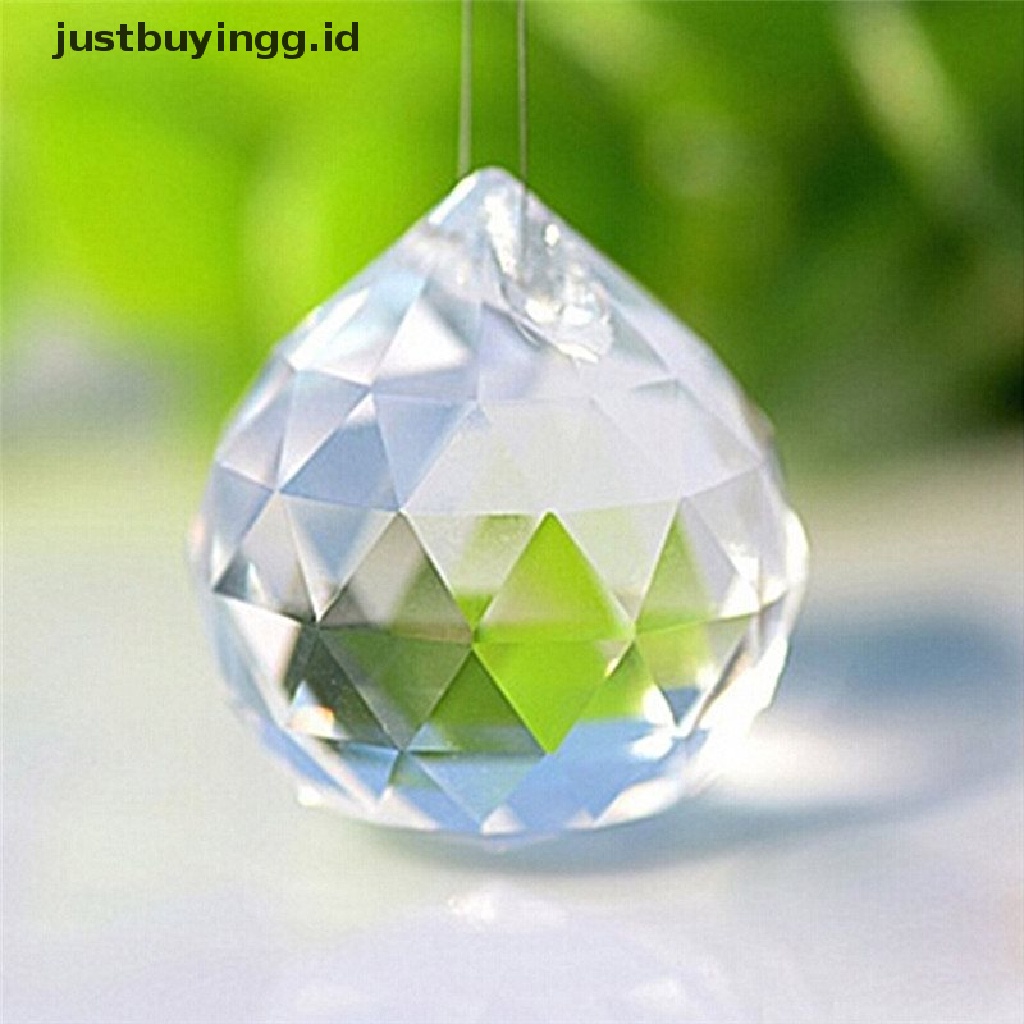 (Justbuyingg.Id) Bola Kristal Prisma Gantung 30mm / 40mm Untuk Dekorasi Tirai Diy