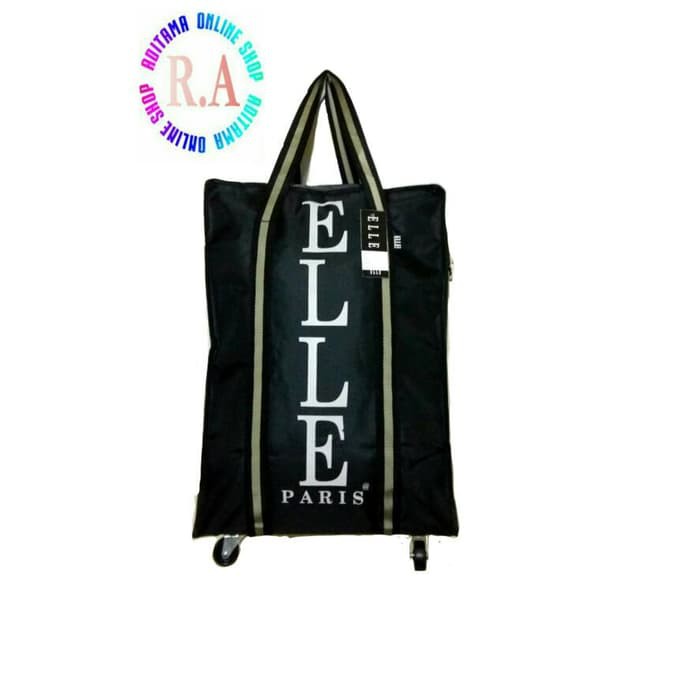 TAS BELANJA TROLLEY ELLE PARIS HITAM UKURAN JUMBO/SHOPPING BAG ELLE -