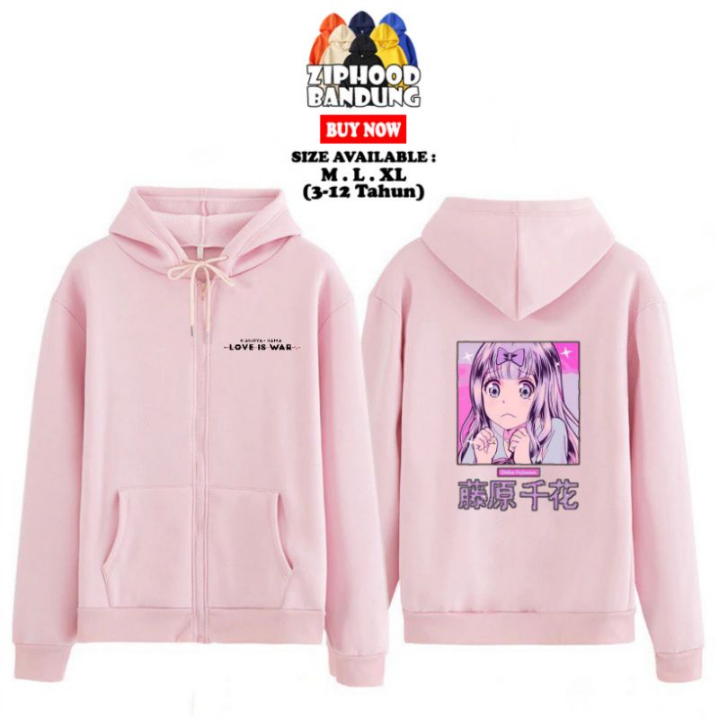 ZIPHOOD BANDUNG - Jaket Zipper Hoodie Anak Kaguya sama Love Is War | Kaos Anak Chika Fujiwara 157