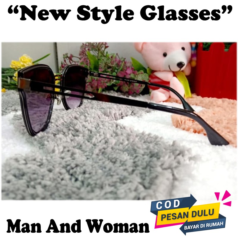 Kacamata normal kacamata hitam fashion pria wanita Ani Uv Kaca mata Anti Silau Sunglasses Unisex