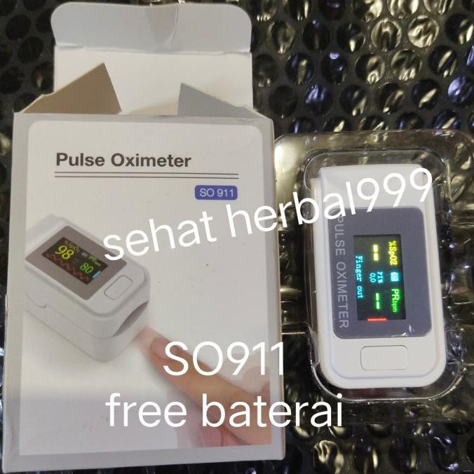 fingertip pulse oximeter alat ukur oksiden dan detak jantung - SO 911 .