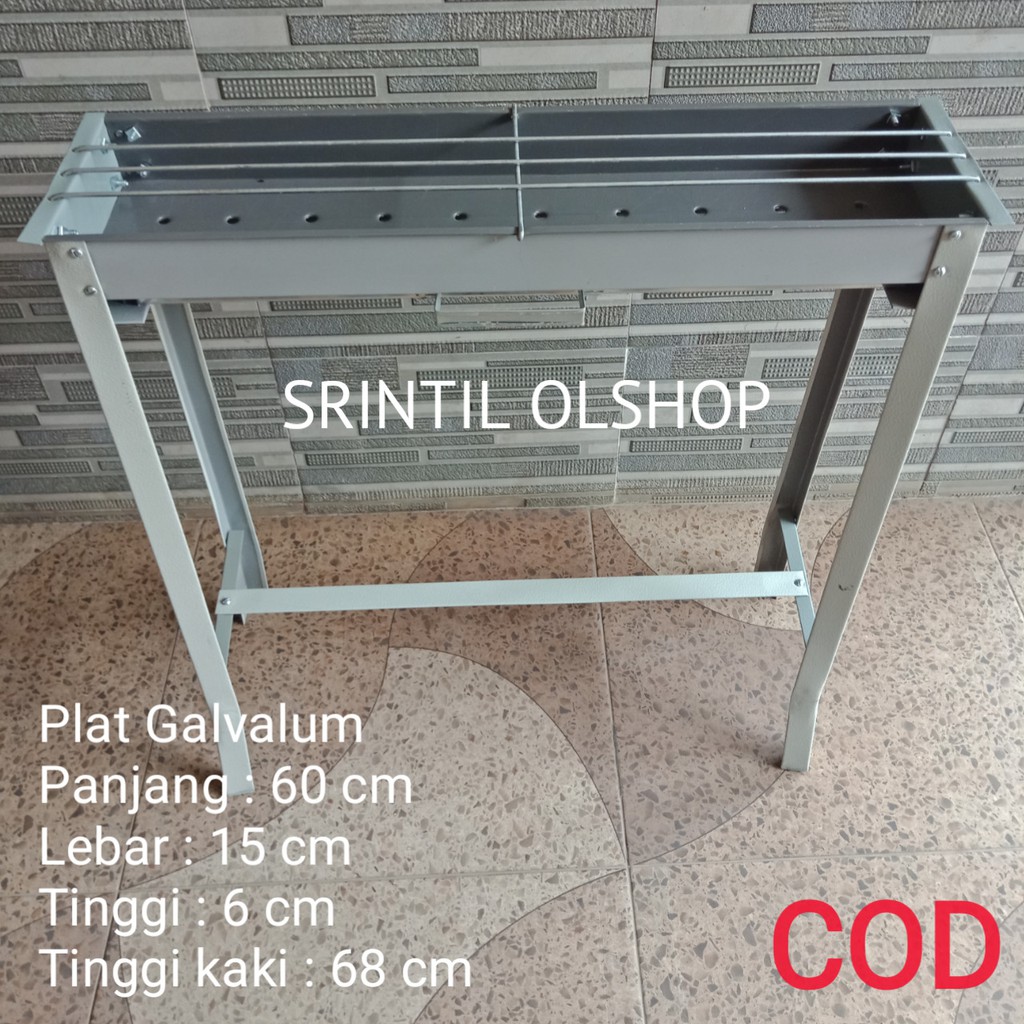 Panggangan Sate Galvalum 60cm Bongkar Pasang