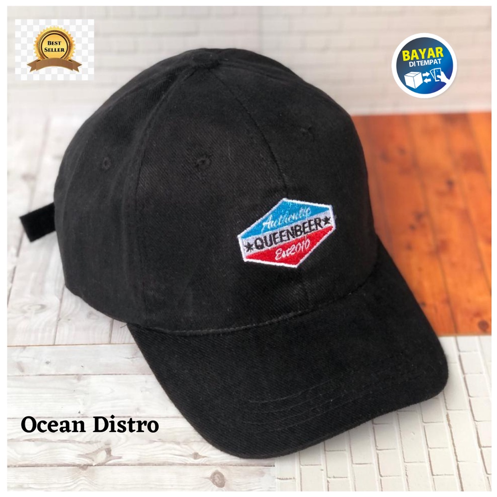 (COD) Topi Distro QUEENBEER pria/Topi snapback Rappel Original premium clip besi anti karat dan berkualitas
