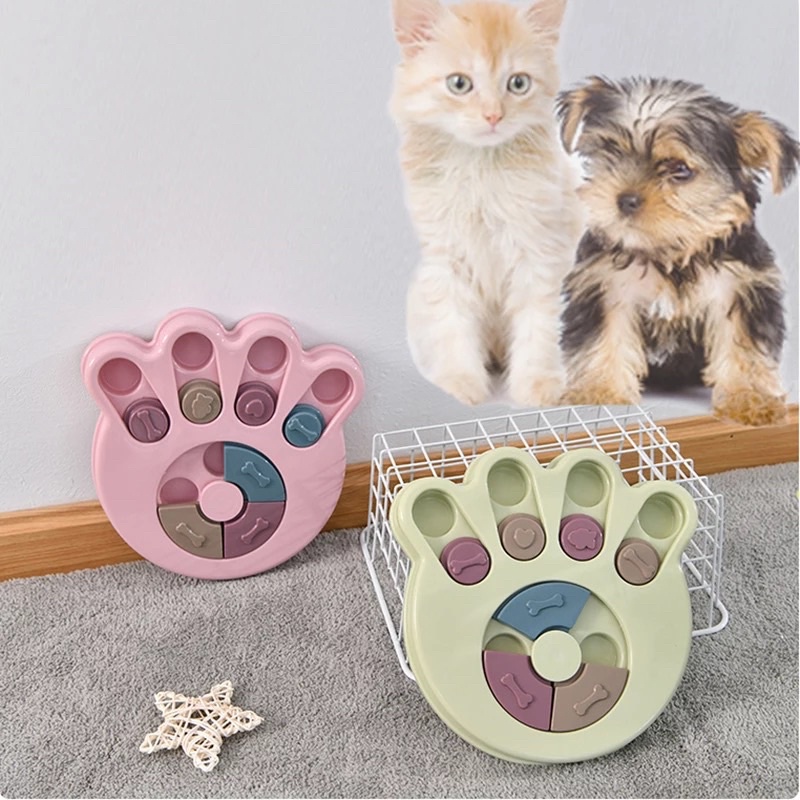 Puzzle toy for dog cat pet mangkok slow bowl anjing kucing feeding trainning puppy games feeder