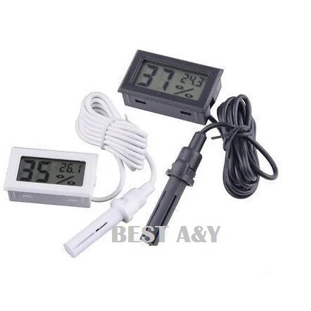 Mini Digital Electronic Thermometer Hygrometer Humidity Temperature LCD With Probe