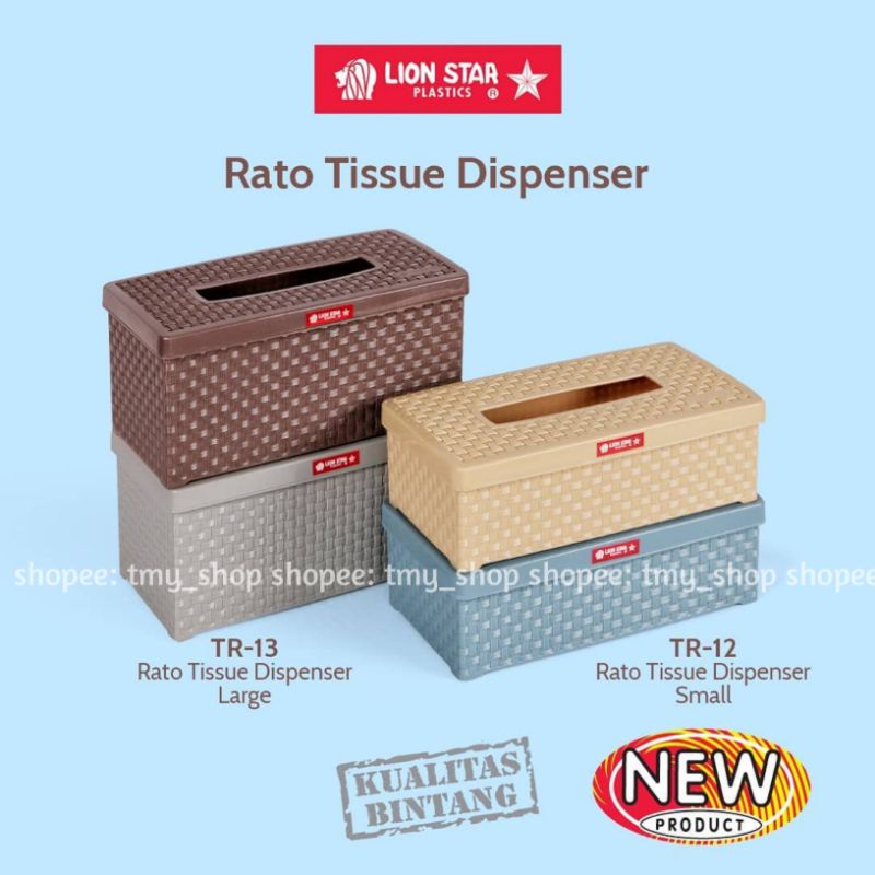KOTAK TISU lion star tempat tisu box tutup plastik tebal TR12 TR13 dispenser tissu tissue warna biru