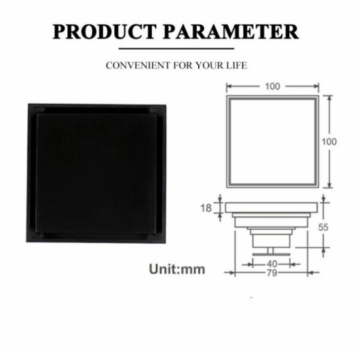Smart Floor Drain Hitam Kuningan ASLI Lebih KUAT ANTI KARAT, ANTI BAU