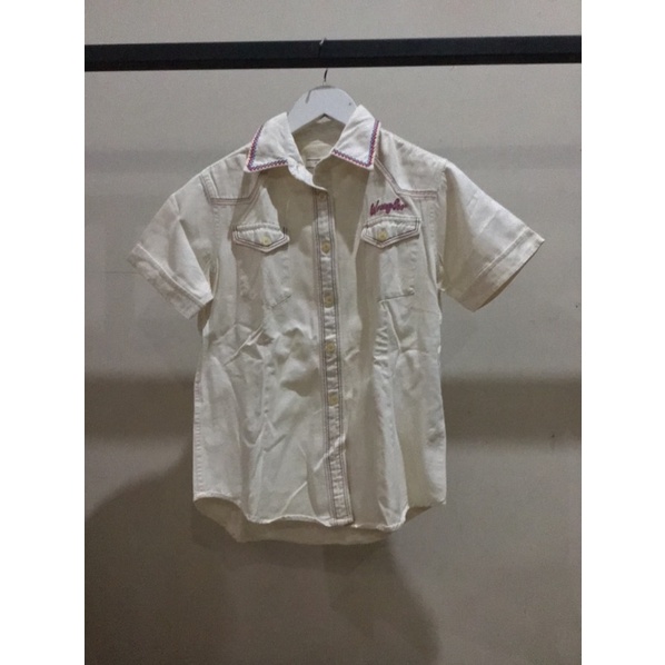 Preloved Kemeja Putih tulang Wrangler