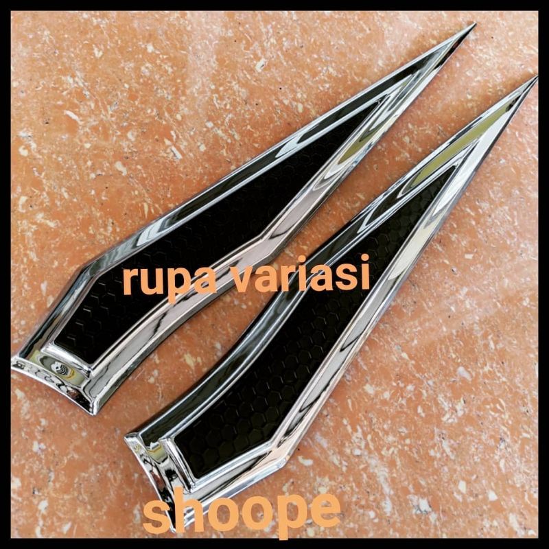 side ventilator kap mesin air flow samping mobil toyota grand avanza / veloz / great xenia chrome crome tempel 2015 2016 2017 2018 2019 2020 2021