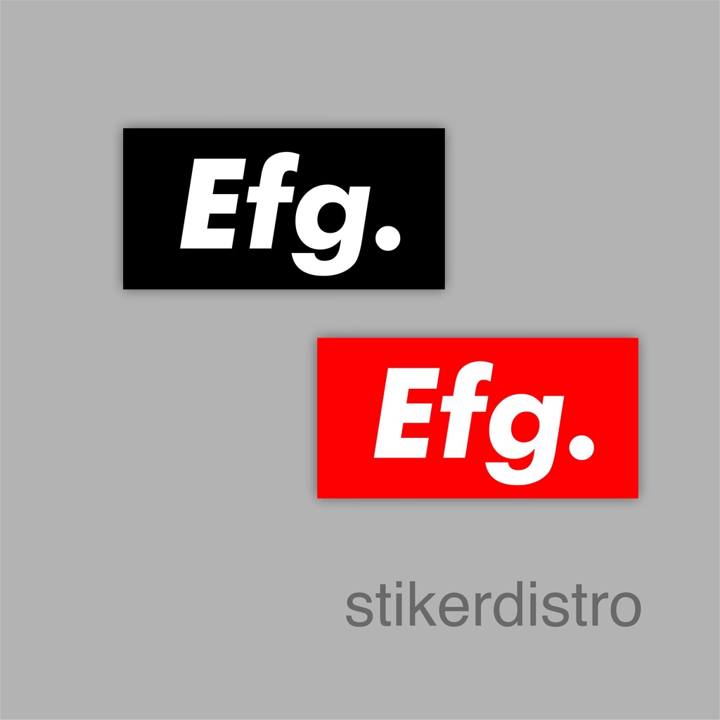 

Stiker Sticker EFG Red Black Case Phone Logo Brand Skate Surf Band Aesthetic Termurah Pop Art Clothing Basic Tumblr Laptop HP Casing Striping Tempel Label Merk Dinding Graftac Vinyl High Quality decal