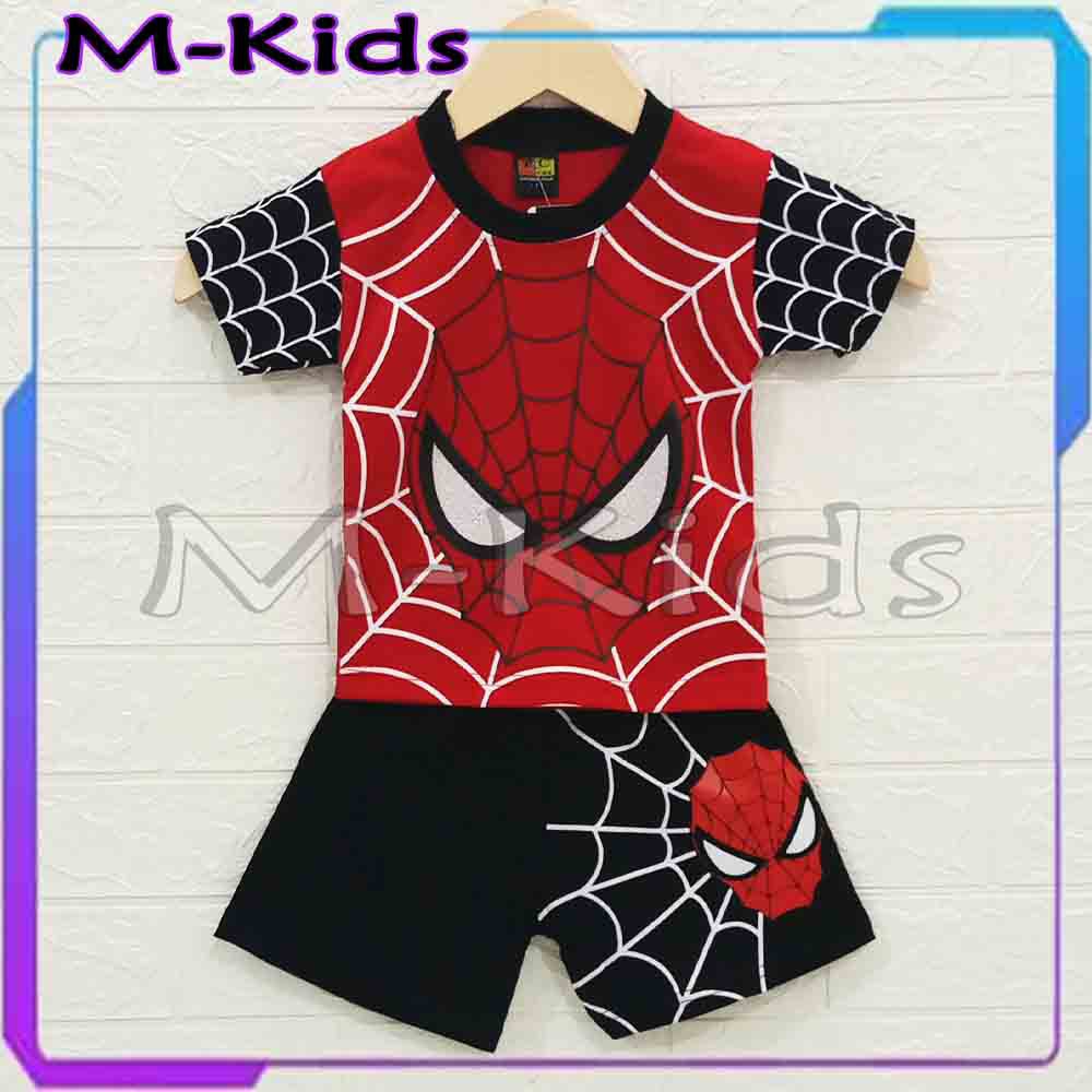 MKids88 - Baju / Kostum Setelan SUPERHERO Setelan Anak BATMAN Sayap Spiderman BumbleBee Transformer