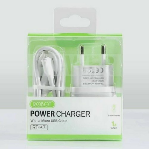 ✅RESMI - ROBOT RTK7 ADAPTER CHARGER ORIGINAL 1 USB CHARGING WITH MICRO CABLE